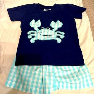 Boys 3t 2piece summer crab set